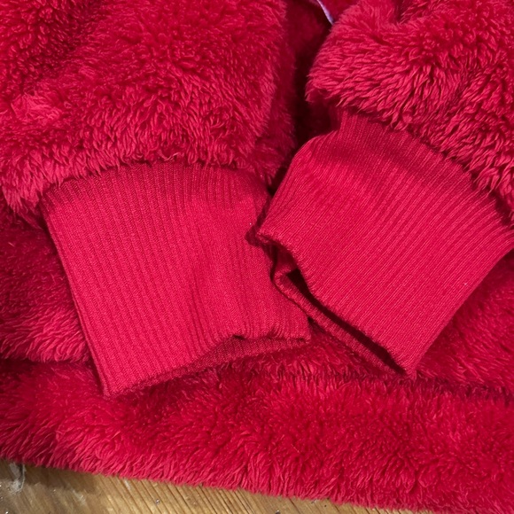 LOFT Vibrant Red Fleece Turtleneck Sweater - Picture 6 of 10